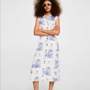 MANGO cotton print skirt, US M, NWT